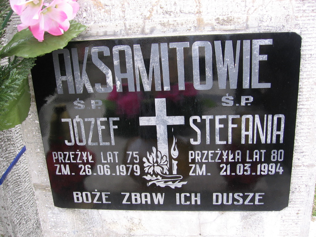 Grób Stefania Aksamit